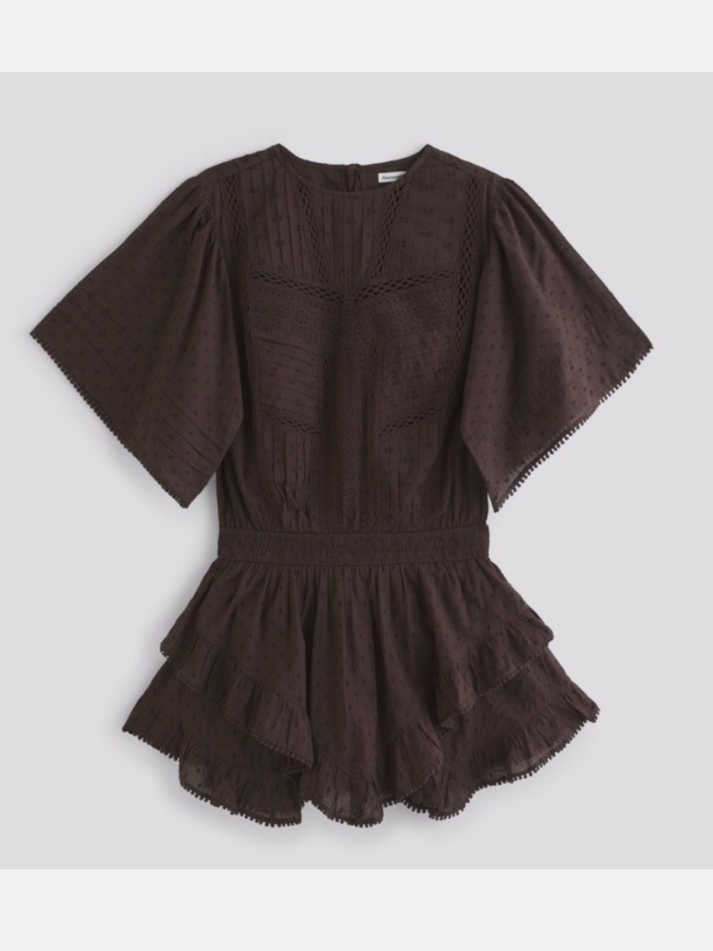 A&F Brown Ruffled Romper